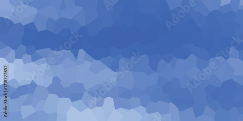 Vibrant abstract geometric mosaic of varying blue shades creating a cool, calming, and modern background with a crystal-like texture