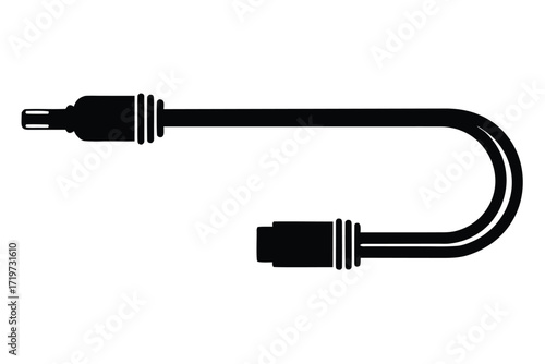 cable vector icon silhouette