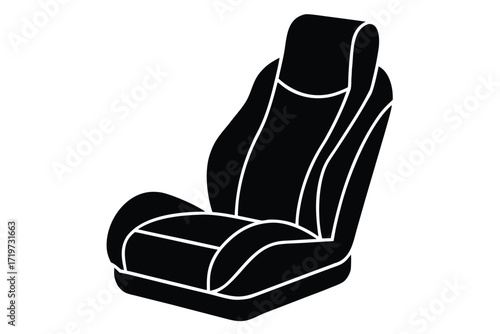 car seat vector icon silhouette