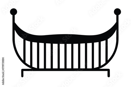 cradle vector icon silhouette