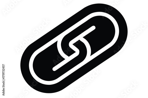 hyperlink vector icon silhouette