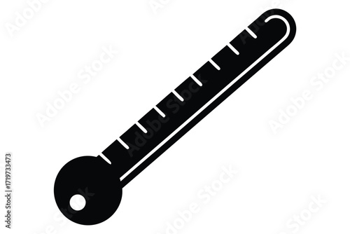 thermometer vector icon silhouette