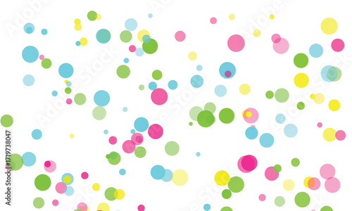 Playful Confetti Background with Vibrant Pastel Circles for Celebrations and Festive Designs A Seamless Pattern for Party Decorations and Fun Projects