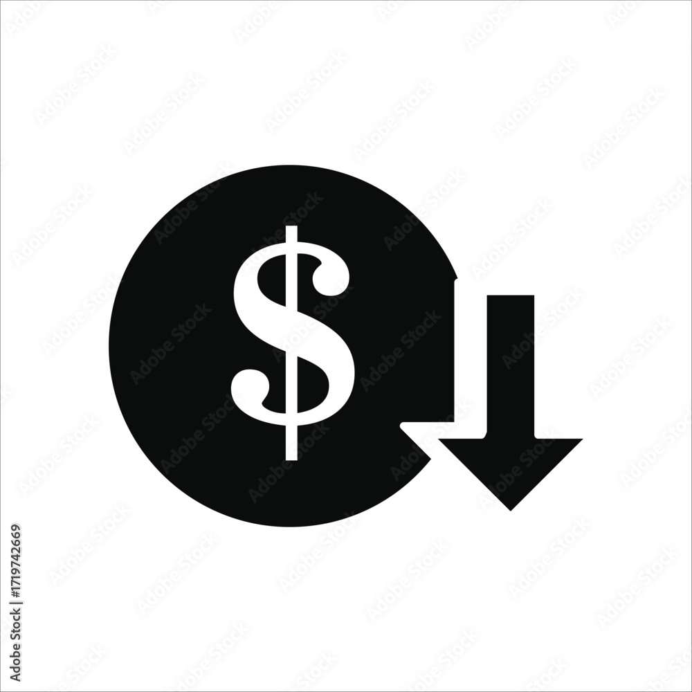 Fototapeta premium low price icons. simple solid vector