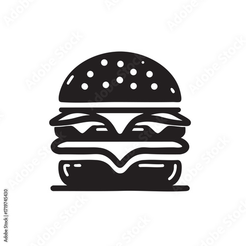 "Burger icon vector illustration"