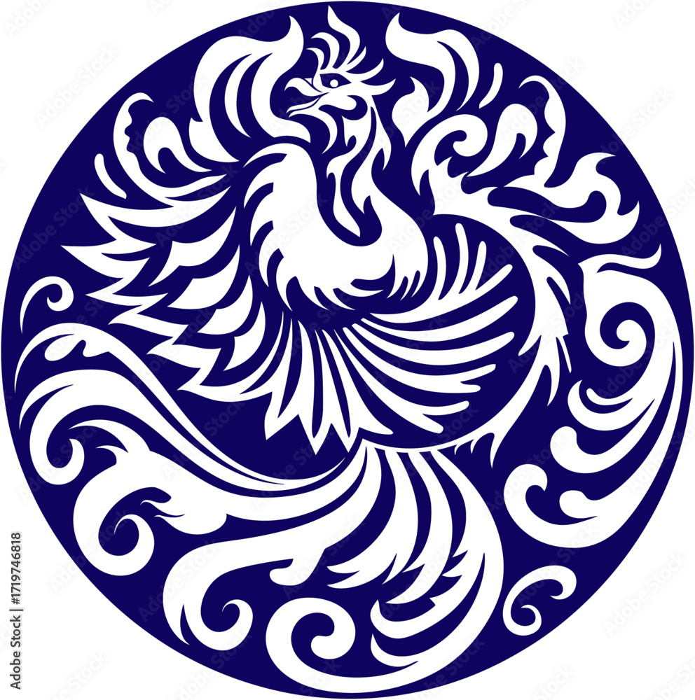 Fototapeta premium Chinese Phoneix Logo 4