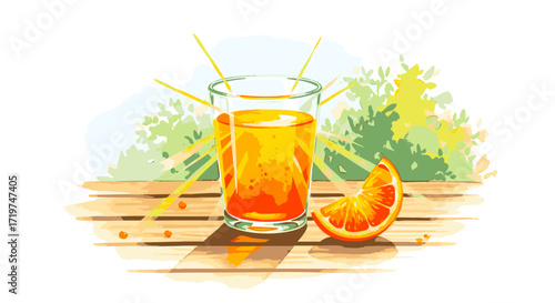 Fresh Orange Juice A Zesty Morning Delight with a Slice of Citrus
