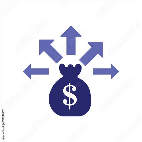 liquidity icons. simple colored vector