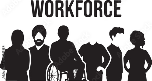 Diverse workforce team collaboration for success