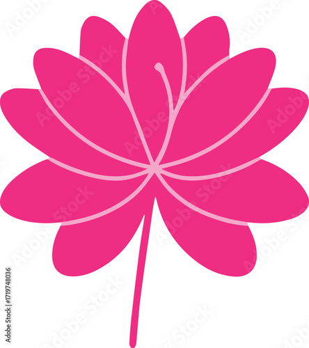 Lovely pink lotus flower design for yoga studios, spas, and wellness brands needing a touch of serenity and vibrant color in their branding projects