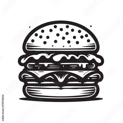 "Burger icon vector illustration"