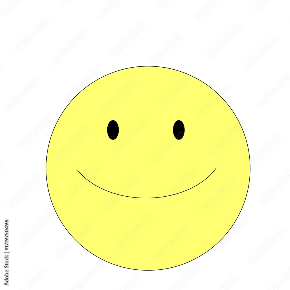 Fototapeta premium シンプルな笑顔マークのイラスト