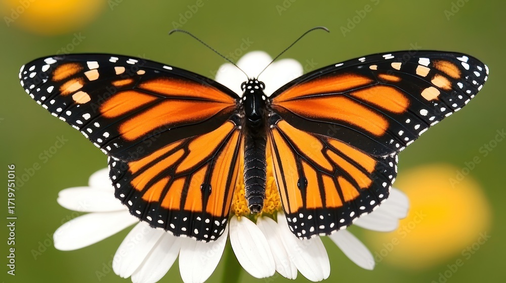 Fototapeta premium Monarch butterfly perched on a flower