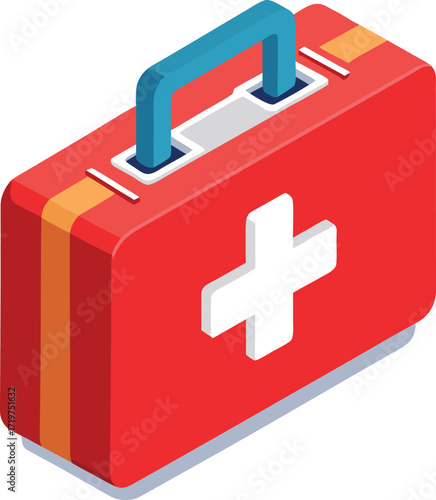 Red first aid kit with white cross and blue icon isolated on white transparent background vector eps png jpg business people clipping path cutout 2025 2026 4k full hd poster banner label download