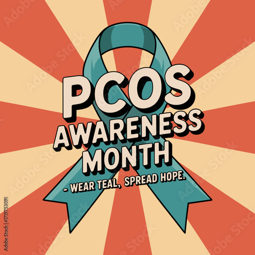 Retro Style PCOS Awareness Month Poster