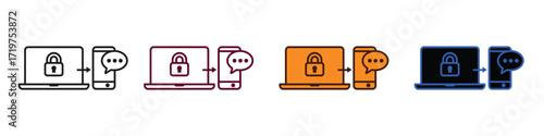 Two factor authentication option icon vector. data privacy with encryption symbol. vector illustration.