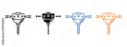 Power drill icon vector. construction and DIY projects symbol. vector illustration.