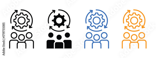 Tech staff icon like technical committee or leadership icon vector. Teamwork process icons for improved efficiency and collaboration symbol. vector illustration.