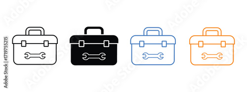 Tool box icon vector. home repair projects symbol. vector illustration.