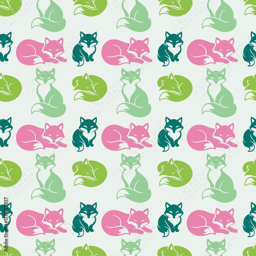 Children seamless wallpaper with cute and funny baby savanna animals