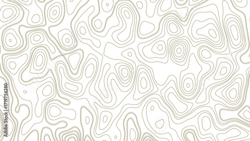 Retro topography map. White geographic contour map. Abstract outline grid.