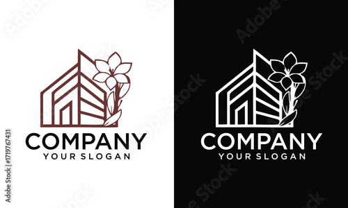Creative flower logo home health person