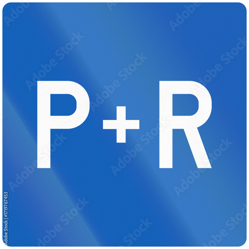 Road sign in Finland - Park and Ride facilities