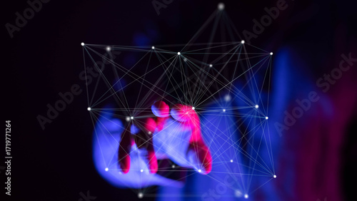 Abstract image of hand inte...