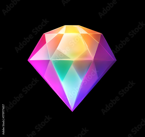 diamond on black background
