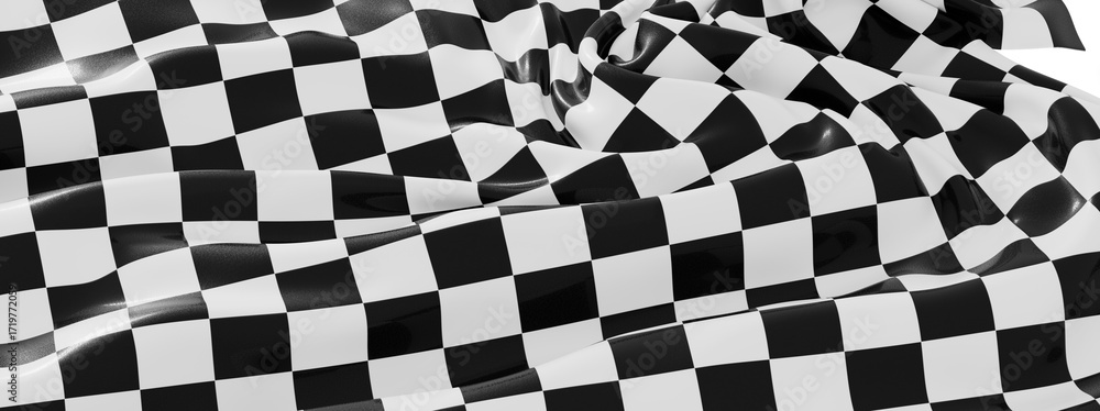 Fototapeta premium High-resolution image of a checkered flag, perfect for backgrounds, designs, and racing themes.