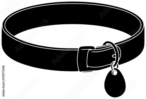 pet illustration dog silhouette animal logo collar icon canine outline puppy domestic care cat tag leather cute white doggy shape and vector graphic background