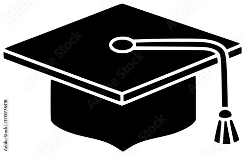 graduation illustration education silhouette university logo success icon student outline school hat college achievement diploma ceremony cap graduate academic shape adults vector graphic background