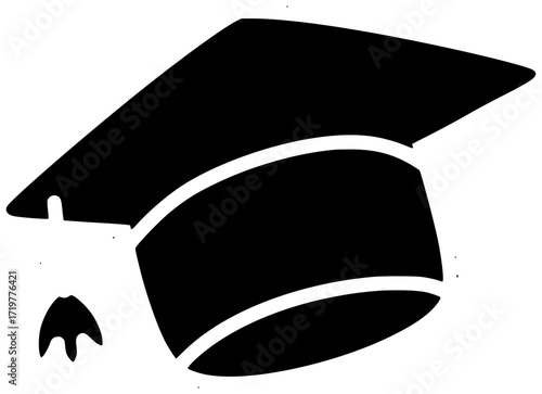 graduation illustration education silhouette university logo success icon student outline school hat college achievement diploma ceremony cap graduate academic shape adults vector graphic background