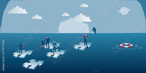 Teamwork and cooperation building a path to success and rescue in a challenging environment