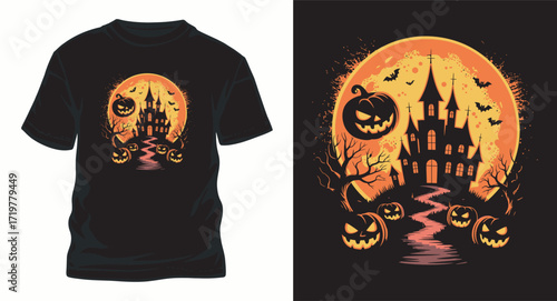 Halloween t-shirt design. Halloween t shirt design vector graphic typography t shirt. Halloween Family Shirt Halloween day.