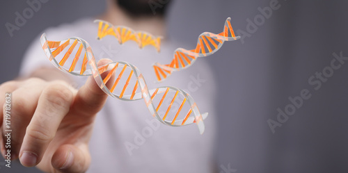 Abstract image of DNA stran...