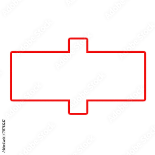 Red and white abstract geometric shape and Simple Volume Slider Graphic
