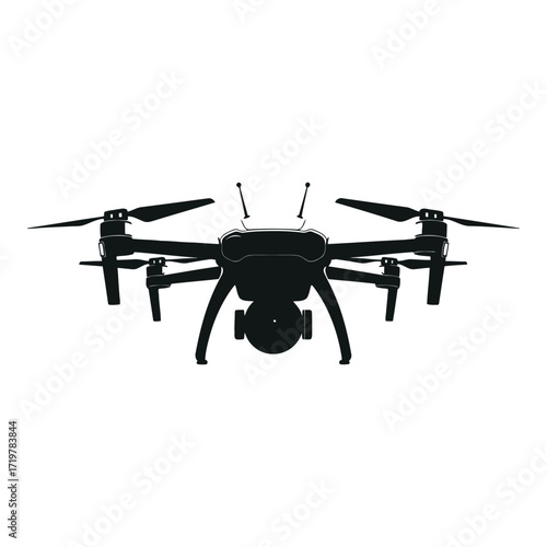 Vector art of drone with camera