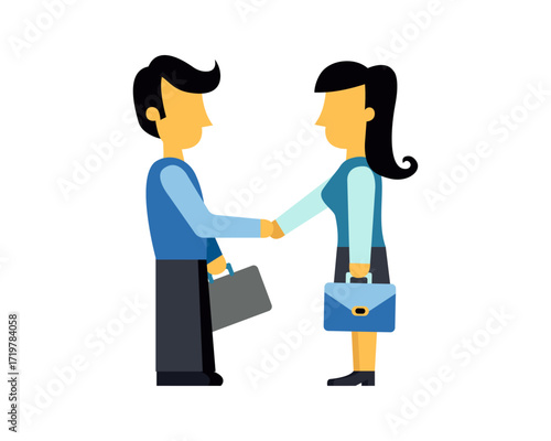 people handshaking deal with bussines project illustration 2.ai