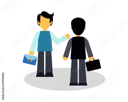 people discuss about bussines illustration