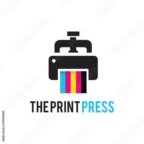 printing house logo, photocopies, Digital printing logo design, Logo for print shop polygraph and print factory, cmyk,rgb, CMYK designs
