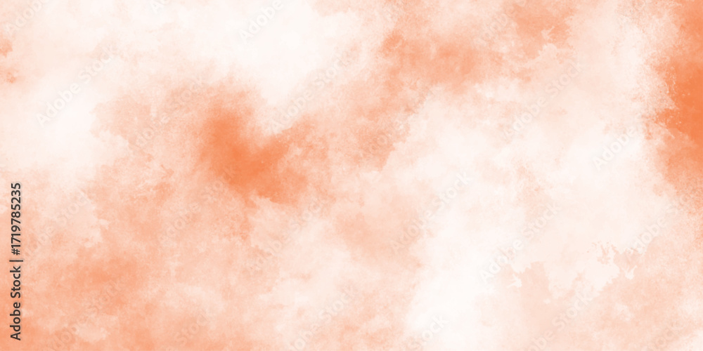 Fototapeta premium orange watercolor ink stains creating an abstract effect, abstract watercolor strokes in warm white and orange hues with white space, light highlights suggest sunlit areas, orange gradient texture.