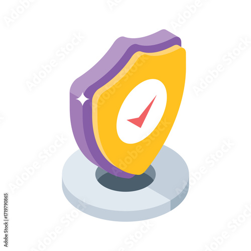 Handy isometric style icon of basic insurance coverage
