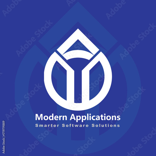 Letter MA logo combined with circle line, creative modern monogram logo style
