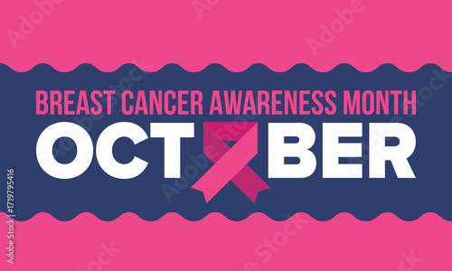 Breast Cancer Awareness Month. Pink october. Pink ribbon. Woman healthcare. Celebrate annual. Medic concept. Girl solidarity. Cancer prevention. Female disease. Poster, banner and background. Vector