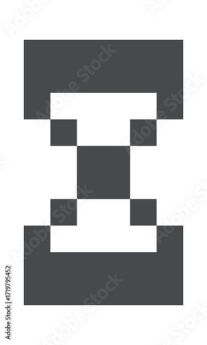 Pixel hourglasses y2k element design