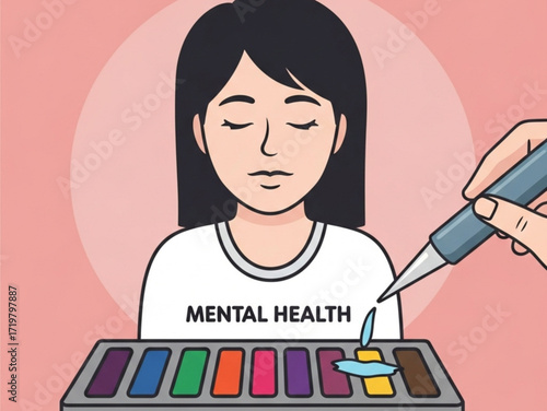 Mental Health Vector Icon - Brain, Emotional Wellness and Stability