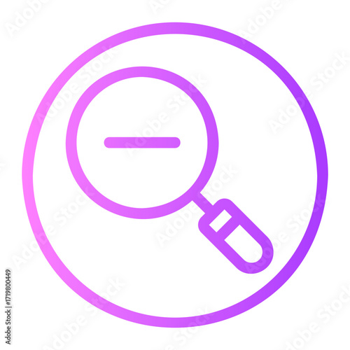 zoom out gradient icon