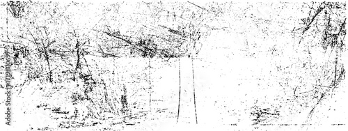 Scratched Grunge Urban Background Texture Vector. Dust Overlay Distress Grainy Grungy Effect. Distressed Backdrop Vector Illustration. Isolated Black on White Background. 