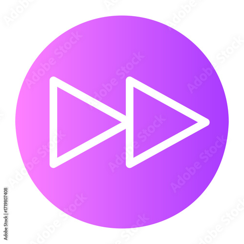 fast forward gradient icon
